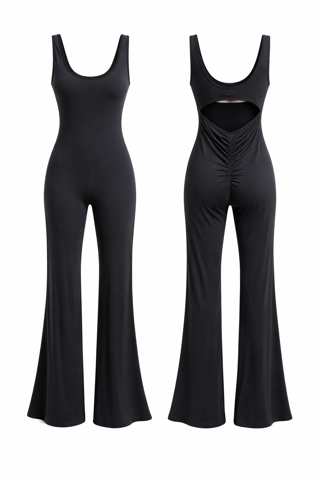 Flared Jumpsuit in Black
