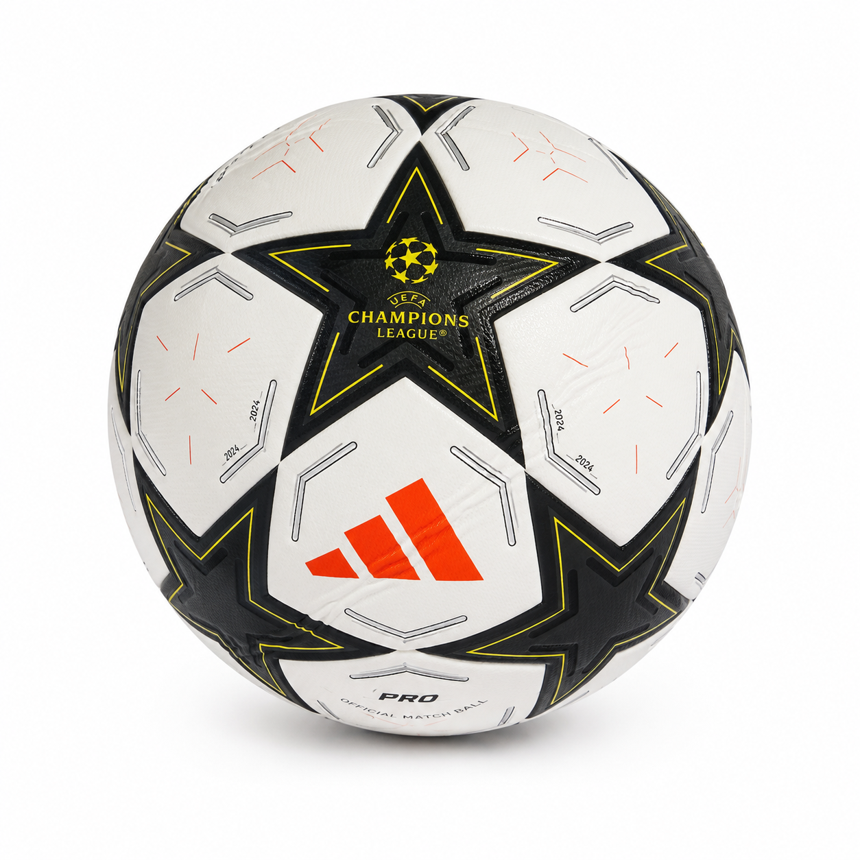 Black Star Champions League Football in White / Black